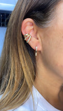Load image into Gallery viewer, 18k Gold Filled Plain 3 Row Earring Cuff
