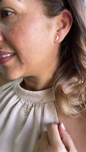 Load image into Gallery viewer, 18k Gold Filled Plain Cresent Moon and Lightning Bolt Stud Earrings
