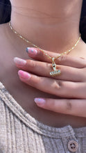Load image into Gallery viewer, 18k Gold Filled Love &amp; Hearts Solid Wax Seal Stamp Pendant
