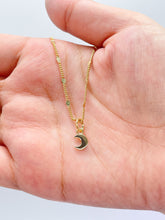 Load image into Gallery viewer, 18k Gold Filled Plain Dainty Crescent Moon and Lightning Bolt Pendants
