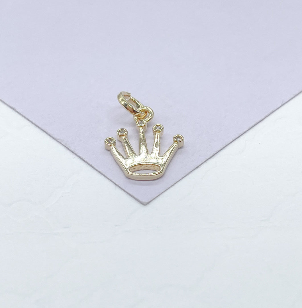 18k Gold Filled Plain 5-Point Coronet Pendant