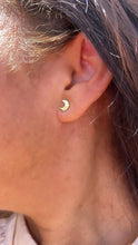 Load image into Gallery viewer, 18k Gold Filled Plain Cresent Moon and Lightning Bolt Stud Earrings
