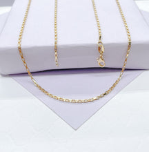 Load image into Gallery viewer, 18k Gold Filled 16 inch 1mm Dainty Open Square Link Box Chain
