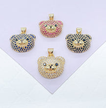 Load image into Gallery viewer, 18k Gold Filled Chunky Bear Charm: Hypoallergenic Animal Pendant
