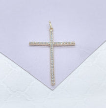 Load image into Gallery viewer, 18k Gold Filled Cross Pendant: Dainty Religious Jewelry
