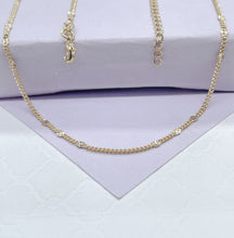 Load image into Gallery viewer, 18k Gold Filled 16 Inch 3 in 1 Patterned Flat Sequin SunBurst Satellite Chain Necklace For Wholesale, Dainty Jewlery, Layering Necklace,
