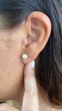 Load image into Gallery viewer, 18k Gold Filled Simulated Pearl Stud Earrings: Dainty Jewelry Supplies
