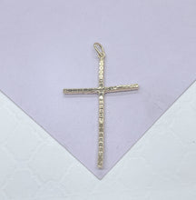 Load image into Gallery viewer, 18k Gold Filled Cross Pendant: Dainty Religious Jewelry
