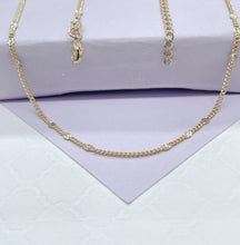 Load image into Gallery viewer, 18k Gold Filled 16 Inch 3 in 1 Patterned Flat Sequin SunBurst Satellite Chain Necklace For Wholesale, Dainty Jewlery, Layering Necklace,
