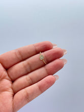 Load image into Gallery viewer, 18k Gold Filled Four Leaf Clover Ring: Beaded Band Pave Ring
