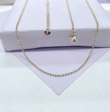 Load image into Gallery viewer, 18k Gold Filled 18-Inch-Thick Shinny Little Ball Chain, Gold Shinny Small Dots Chain And Jewelry Making Supplies
