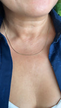 Load image into Gallery viewer, 18k Gold Filled 18 Inches Rectangle Bar Beaded Chain
