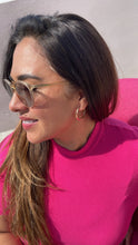 Load image into Gallery viewer, 18k Gold Filled Huggie Hoop Earrings: Small Sharp Edged Hoops

