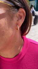 Load image into Gallery viewer, 18k Gold Filled Huggie Earrings with Micro CZ
