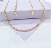 Load image into Gallery viewer, 18K Gold Filled 2mm Wheat Link Tube ,Daily Jewlery, Dainty Necklace,
