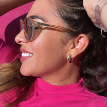 Load image into Gallery viewer, 18k Gold Filled 6.5mm Thick Plain Smooth Open Ended Hoop Earrings
