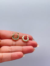 Load image into Gallery viewer, 18k Gold Filled Small 15mm Thick Chunky Hoop Earring
