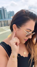 Load image into Gallery viewer, 18k Gold Filled Colorful CZ Flower Stud Earrings: Dainty Floral Studs
