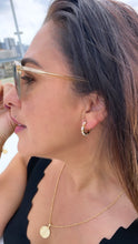 Load image into Gallery viewer, 18k Gold Filled Baguette Stone C-Hoop Earrings (20mm)
