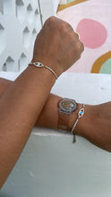 Load image into Gallery viewer, 18k Gold Filled Adjustable Tennis Evil Eye Bracelet Featuring Slide Clasp Hypoallergenic Jewelry, Tennis Bracelet, Dainty Evil Eye,
