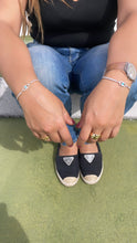Load image into Gallery viewer, 18k Gold Filled Evil Eye Tennis Bracelet: Adjustable Slide Clasp
