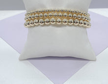 Load image into Gallery viewer, 18k Gold Filled Elastic Beaded Bracelet Available in 3 Sizes, Beaded Bracelet, Dainty Bracelet, Gold filled Bracelet, Gifts for her.
