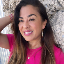 Load image into Gallery viewer, 18k Gold Filled Sequin Patterned Hoop Earring Available In 5 Sizes
