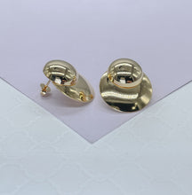 Load image into Gallery viewer, 18k Gold Filled Con-Cave Style Handmade Smooth Art Deco Dangling Plate Earring, Art Deco Earringes, Summer Earrings, Gifts for Her,
