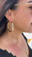 Load image into Gallery viewer, 18k Gold Filled 4mm Thick Plain Smooth Classic Hoop Earrings
