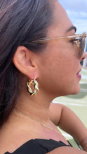 Load image into Gallery viewer, 18k Gold Filled XL Style Smooth Plain Twisted Hoop Earrings Available in 3 Sizes
