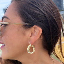 Load image into Gallery viewer, 18k Gold Filled XL Style Smooth Plain Twisted Hoop Earrings Available in 3 Sizes
