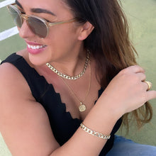 Load image into Gallery viewer, 18k Gold Filled 8mm Round Link Chain Necklace and Bracelet
