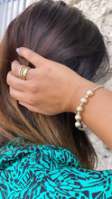 Load image into Gallery viewer, 18k Gold Filled 5 XL textures Beaded Ball Bracelet , Gold filled Bracelet, Gifts for her.
