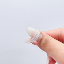 Load image into Gallery viewer, 925 Sterling Silver 3 Wavy Micro Pave Rings
