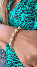 Load image into Gallery viewer, 18k Gold Filled 5 XL textures Beaded Ball Bracelet , Gold filled Bracelet, Gifts for her.
