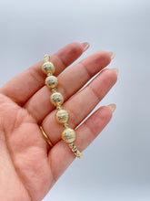 Load image into Gallery viewer, 18k Gold Filled 5 XL textures Beaded Ball Bracelet , Gold filled Bracelet, Gifts for her.
