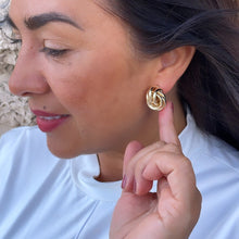 Load image into Gallery viewer, 18k Gold Filled Knot Stud Earrings: Minimalist Jewelry
