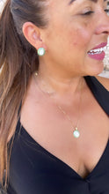 Load image into Gallery viewer, 18k Gold Filled Dainty Medallion Set With Enamel and Natural Stone, Dainty Jewlery For her,
