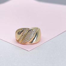 Load image into Gallery viewer, 18k Gold-filled Adjustable CZ Fancy Ring
