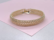 Load image into Gallery viewer, 18K GoldFilled Triple Cuban Link Bracelet

