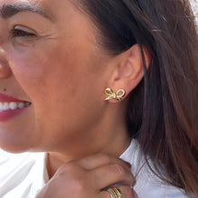 Load image into Gallery viewer, 18k Gold Filled Plain Smooth Bow Studs, Available in 2 Styles
