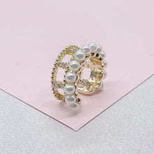 Load image into Gallery viewer, 18k Gold Filled Beaded Ear Cuffs and Pearl Gold Bead Styles
