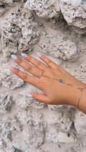 Load image into Gallery viewer, 18k Gold Filled Specialty Box Chain Clone With Dainty Blue Eye Charm Connector
