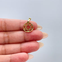 Load image into Gallery viewer, 18k Gold Filled Open Star of David Dainty Medallion
