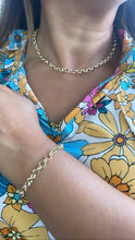 Load image into Gallery viewer, 18k Gold Filled 4mm Dainty Rolo Chain and Bracelet
