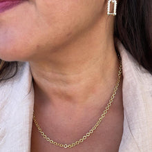 Load image into Gallery viewer, 18k Gold Filled Venetian Oval Link 4mm, Specialty Chain Necklace, modern choker
