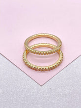 Load image into Gallery viewer, 18k Gold Filled Eternity CZ Pave Cubic Zirconia Dainty Ring Stackable Gold CZ Band
