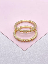 Load image into Gallery viewer, 18k Gold Filled Eternity Ring: Dainty CZ Pave Stackable Band
