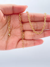 Load image into Gallery viewer, 18k Gold Filled Venetian Oval Link 4mm, Specialty Chain Necklace, modern choker
