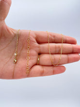 Load image into Gallery viewer, 18k Gold Filled Tiny Oval Curb/Paperclip Link Necklace
